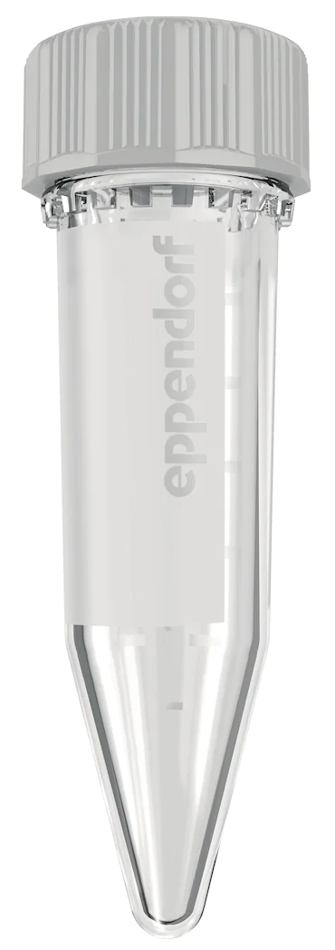 艾本德Eppendorf Tubes? 5.0 mL 帶螺旋蓋, 5.0 mL, 無菌、無熱原, 無RNase和DNase, 無DNA, 無色, 200 個 (2 包 × 100 個)貨號 00301