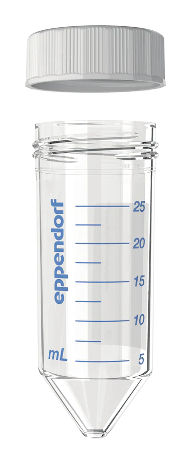 艾本德Eppendorf Conical Tubes 25 mL 帶螺旋蓋, 25 mL, 啟動(dòng)套裝，4  個(gè)單離心管架，6  個(gè)轉(zhuǎn)子適配器，轉(zhuǎn)子孔可容納 50  mL 錐形管, PCR 潔凈級(jí), 無(wú)